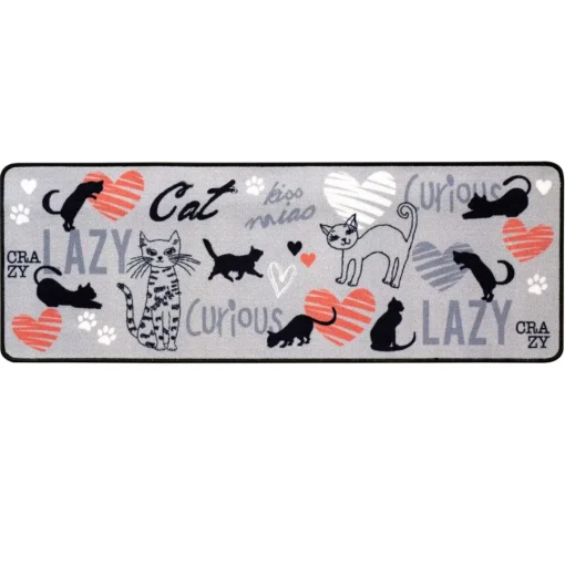 Becquet Tapis de Cuisine CRAZY-CAT Gris 46x98 Online