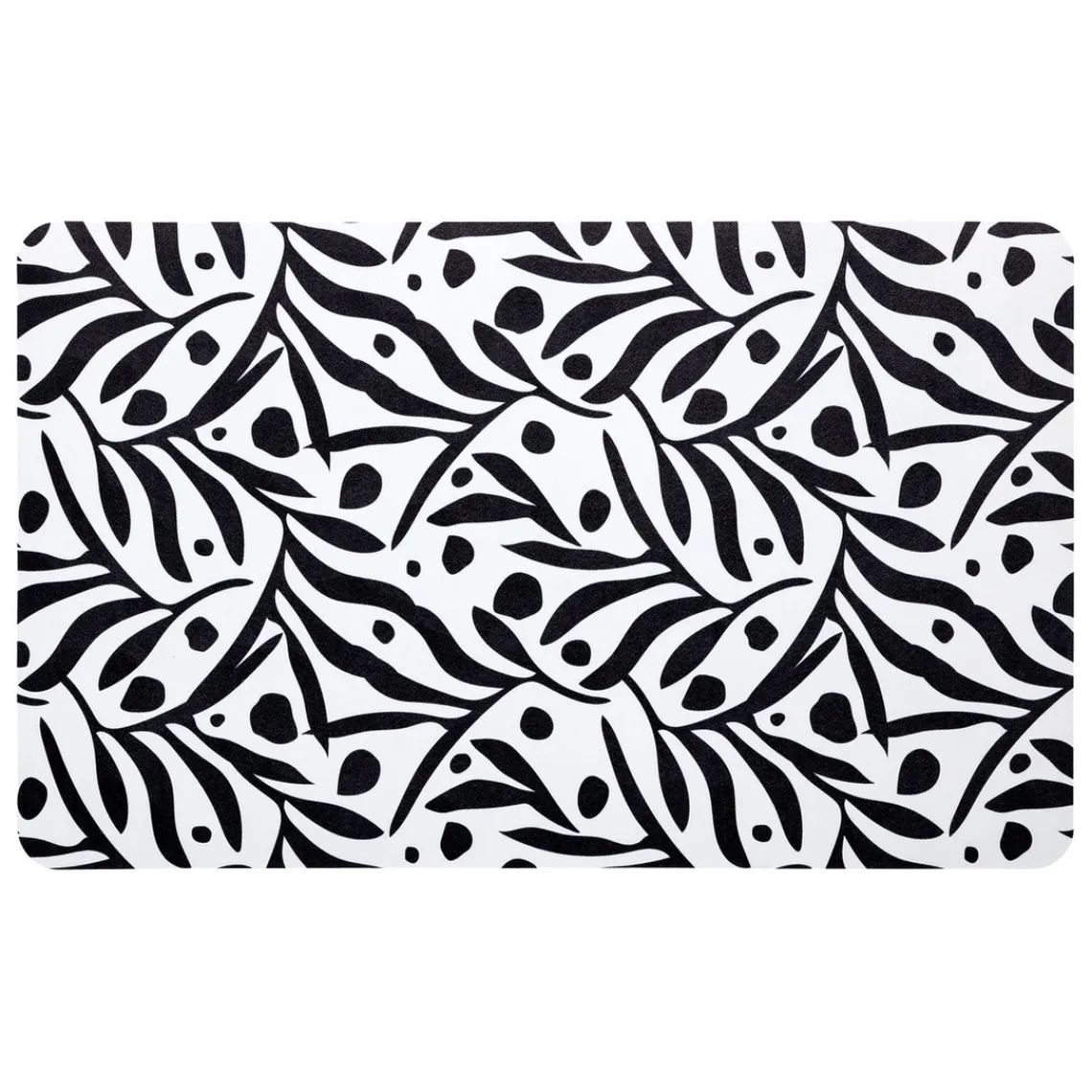 3S. x Home Tapis diatomite Noir et blanc Sale