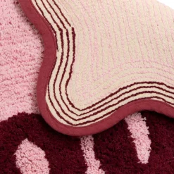 3S. x Home Tapis effet laine Cherry rose Best