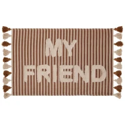 3S. x Home Tapis effet laine Scott marron Hot
