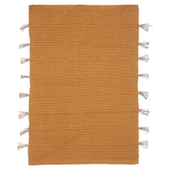 3S. x Home Tapis en coton avec pompon en jute Best