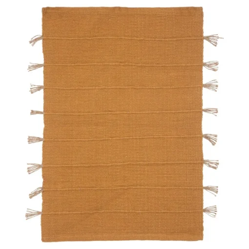 3S. x Home Tapis en coton avec pompon en jute Best