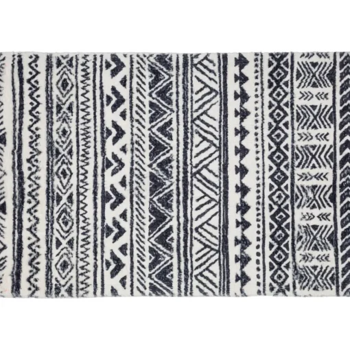 3S. x Home Tapis en fausse fourrure noir et blanc Discount