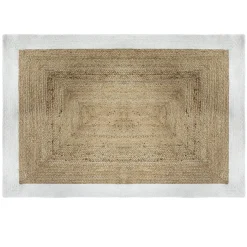 3S. x Home Tapis en Jute à Bord Blanc