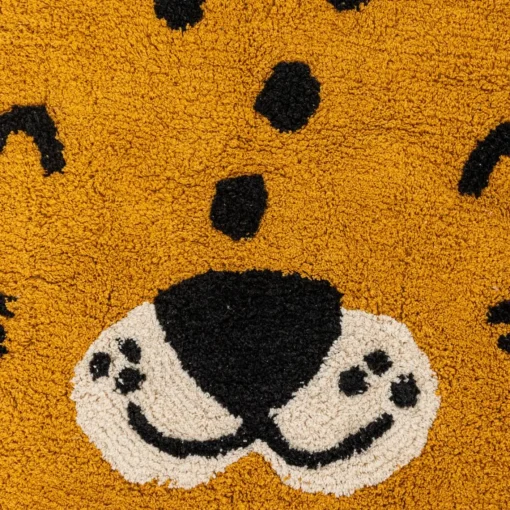 3S. x Home Tapis enfant léopard Kori Jaune ocre New
