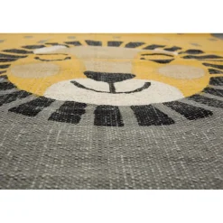 3S. x Home Tapis enfant rectangulaire lion 110x170 LEONO Discount