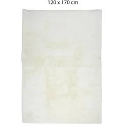 3S. x Home Tapis Imitation Poil Fin Ecru 120x170cm en polyester Écru Discount