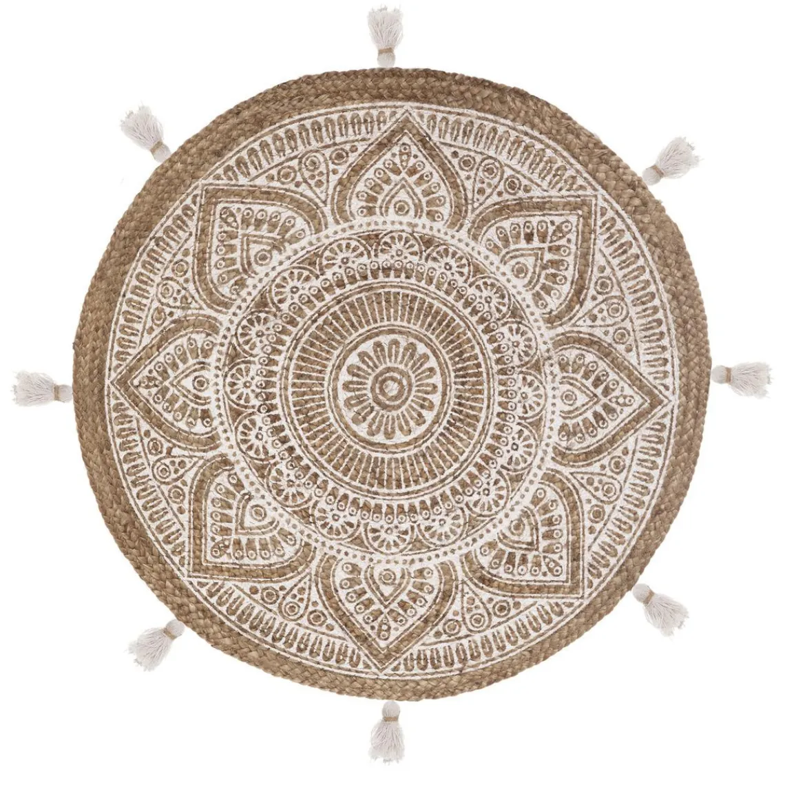 3S. x Home Tapis imprimé Rosalie D78 jute Discount
