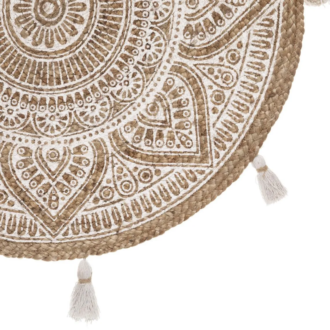 3S. x Home Tapis imprimé Rosalie D78 jute Discount