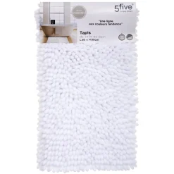 3S. x Home Tapis maxi chenille blanc 50X80 Hot