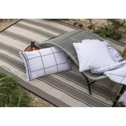 Maison Vivaraise Tapis Paomia 2 outdoor Perle 60 x 110 Gris perle Outlet
