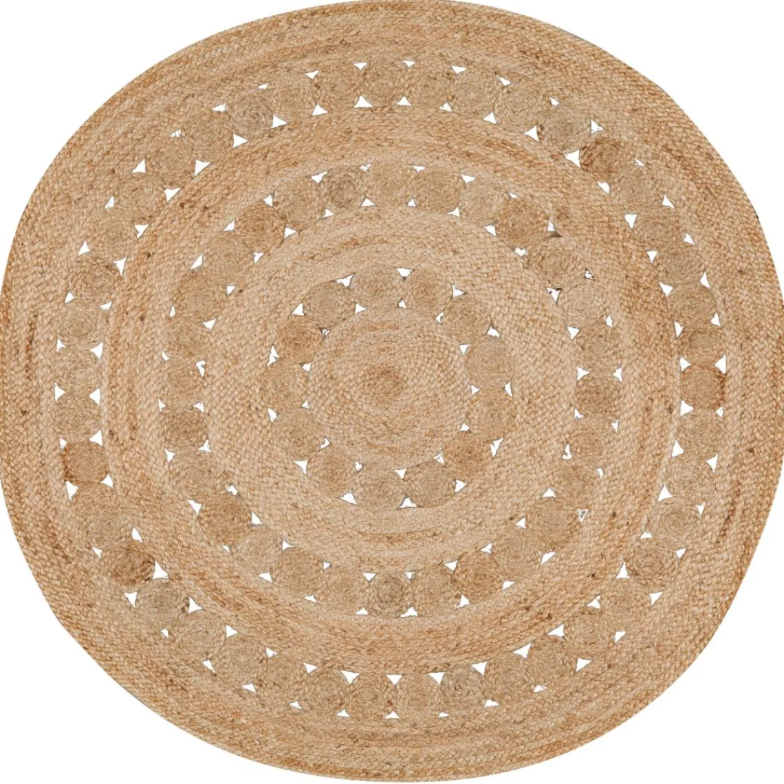 Maison Vivaraise Tapis Patna Naturel diamètre 120 New