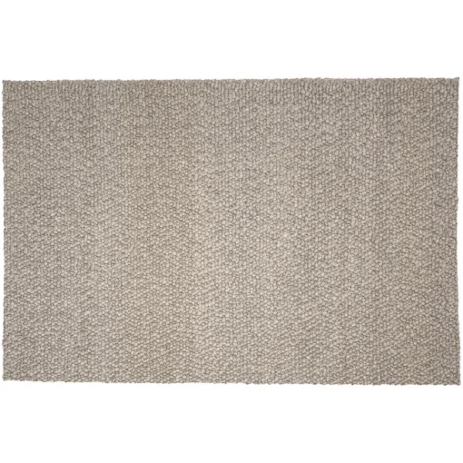 Macabane Tapis rectangulaire en laine bouclée taupe QUENTIN