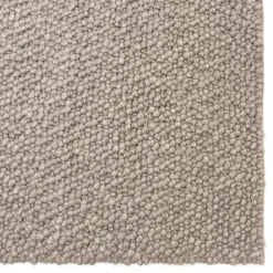 Macabane Tapis rectangulaire en laine bouclée taupe QUENTIN