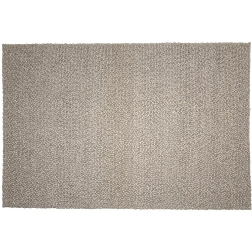 Macabane Tapis rectangulaire en laine bouclée taupe QUENTIN