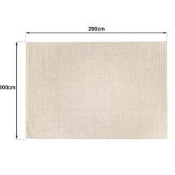 Macabane Tapis rectangulaire en laine tissée couleur beige QUENTIN Best