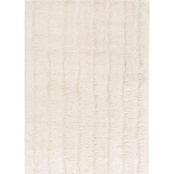 Maison Vivaraise Tapis rectangulaire recyclé Mael Neige New