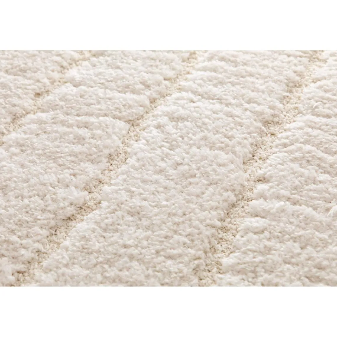 Maison Vivaraise Tapis rectangulaire recyclé Mael Neige New