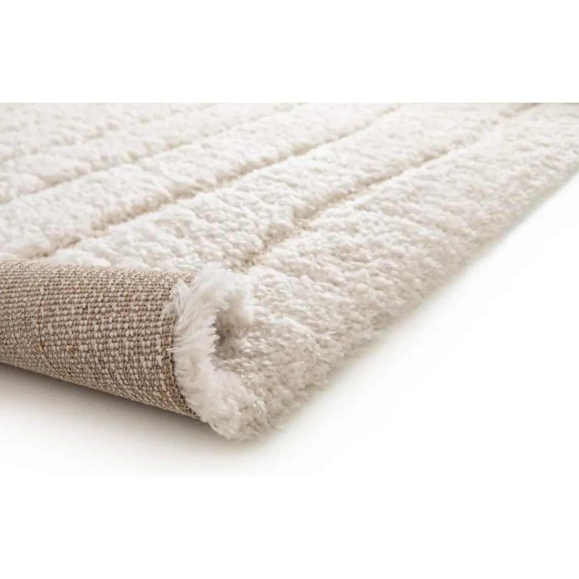 Maison Vivaraise Tapis rectangulaire recyclé Mael Neige Online