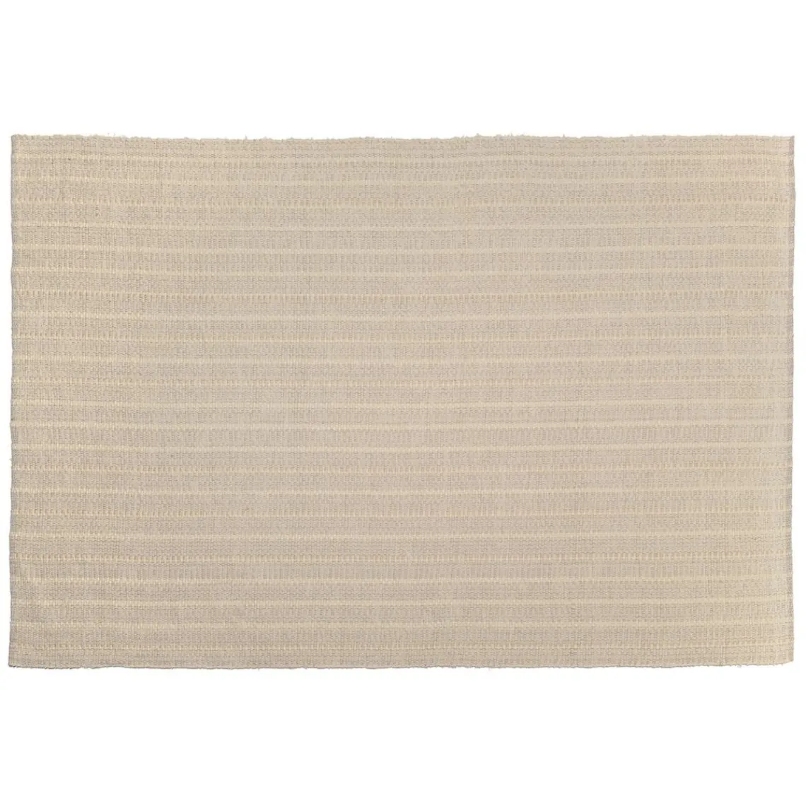 Macabane Tapis rectangulaire 200x290cm en coton recyclé couleur ivoire SACHA Clearance