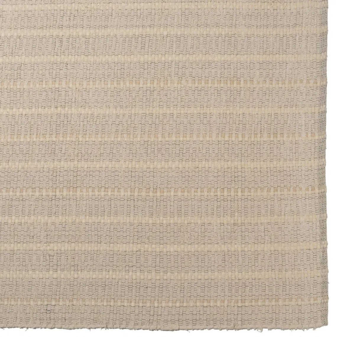 Macabane Tapis rectangulaire 200x290cm en coton recyclé couleur ivoire SACHA Clearance