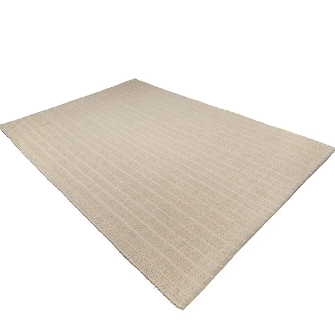 Macabane Tapis rectangulaire 200x290cm en coton recyclé couleur ivoire SACHA Clearance
