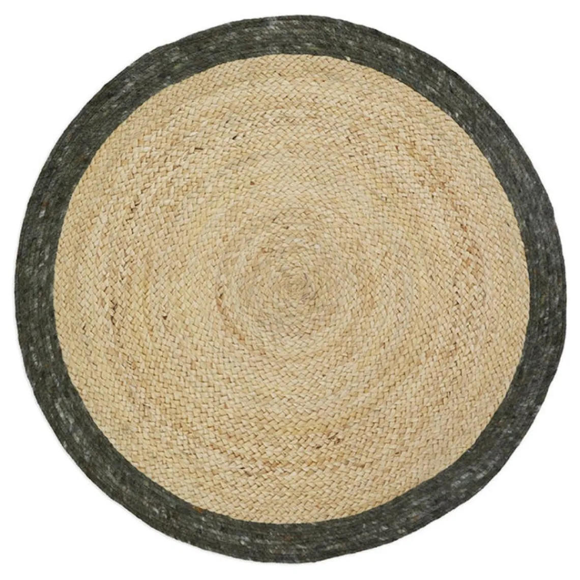 Nattiot Tapis rond en jute et laine YHUKI olive taille M Hot