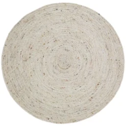 Nattiot Tapis rond laine feutrée NEETHU avoine taille M Online