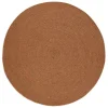 Nattiot Tapis rond laine feutrée NEETHU marron taille L Best