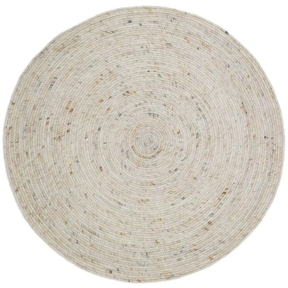 Nattiot Tapis rond laine feutrée NEETHU avoine taille L Best