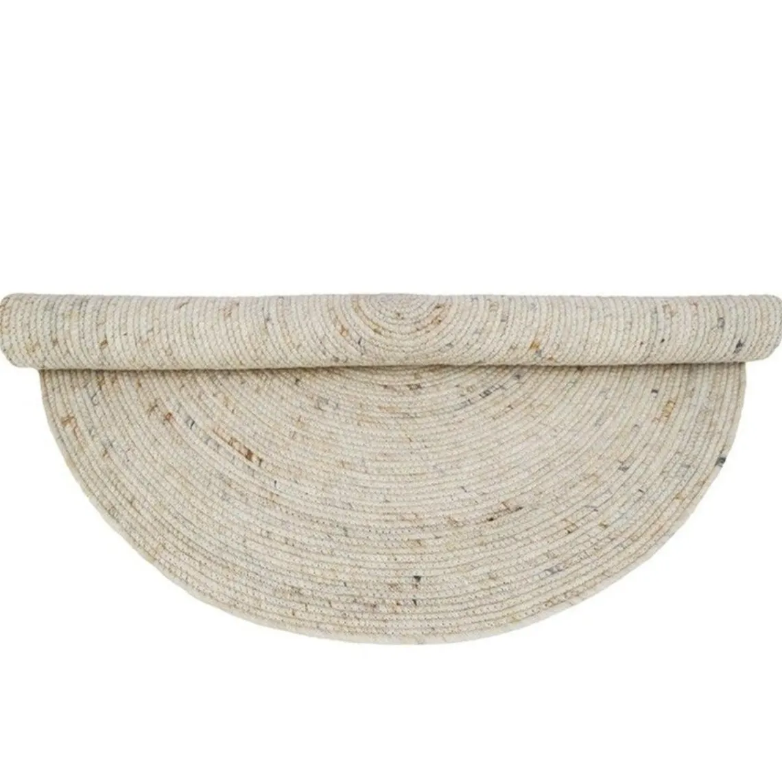 Nattiot Tapis rond laine feutrée NEETHU avoine taille L Best