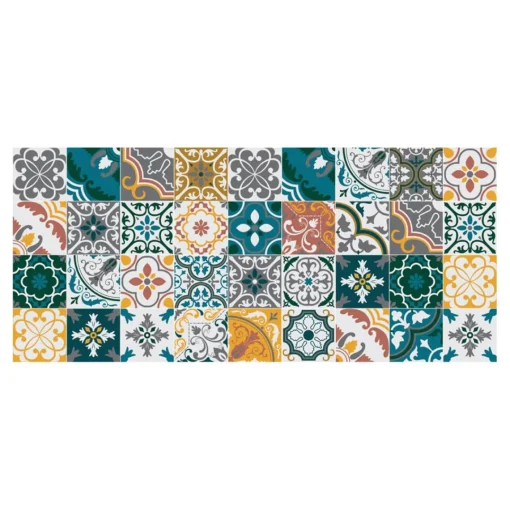 3S. x Home Tapis Vinyle Mosaïque gris Boîte 50x112 Sale