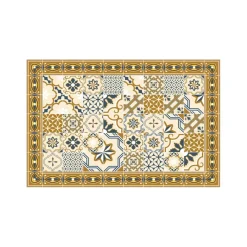 3S. x Home Tapis Vinyle Mosaïque ocre Boîte 50x75 Doré Discount