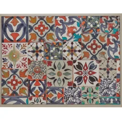 Becquet Tapis vinyle VIDAS carreaux de ciment colorés Hot