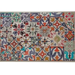 Becquet Tapis vinyle VIDAS carreaux de ciment colorés Hot