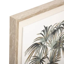 3S. x Home Toile Imprimé et Cadre et Foile Arbre bananier 40 x 50 Discount