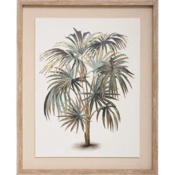 3S. x Home Toile Imprimé et Cadre et Foile Arbre bananier 40 x 50 Discount