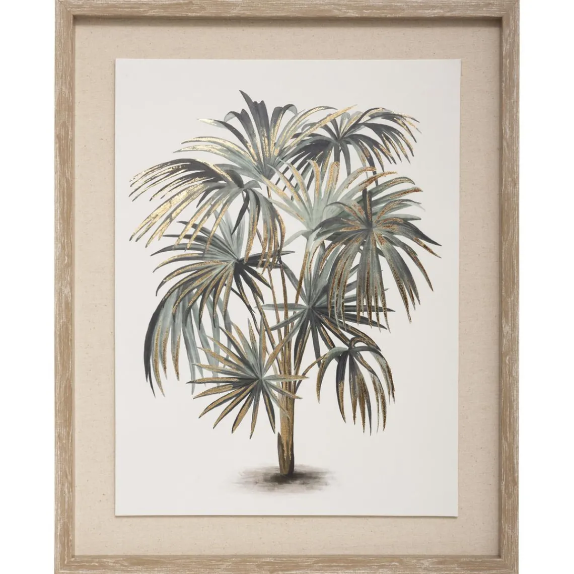 3S. x Home Toile Imprimé et Cadre et Foile Arbre bananier 40 x 50 Discount