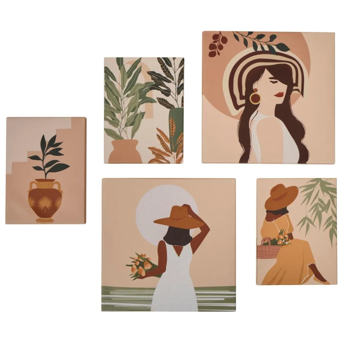 3S. x Home Toile imprimée Cynthia pêche