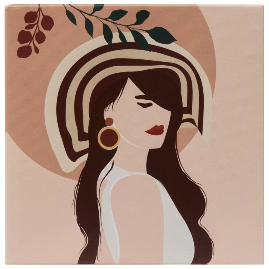 3S. x Home Toile imprimée Cynthia pêche