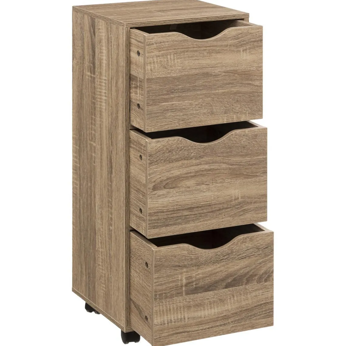 3S. x Home Tour 3 Tiroirs Roulettes Naturel Unique