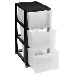3S. x Home Tour plastique 3 tiroirs noir Sale