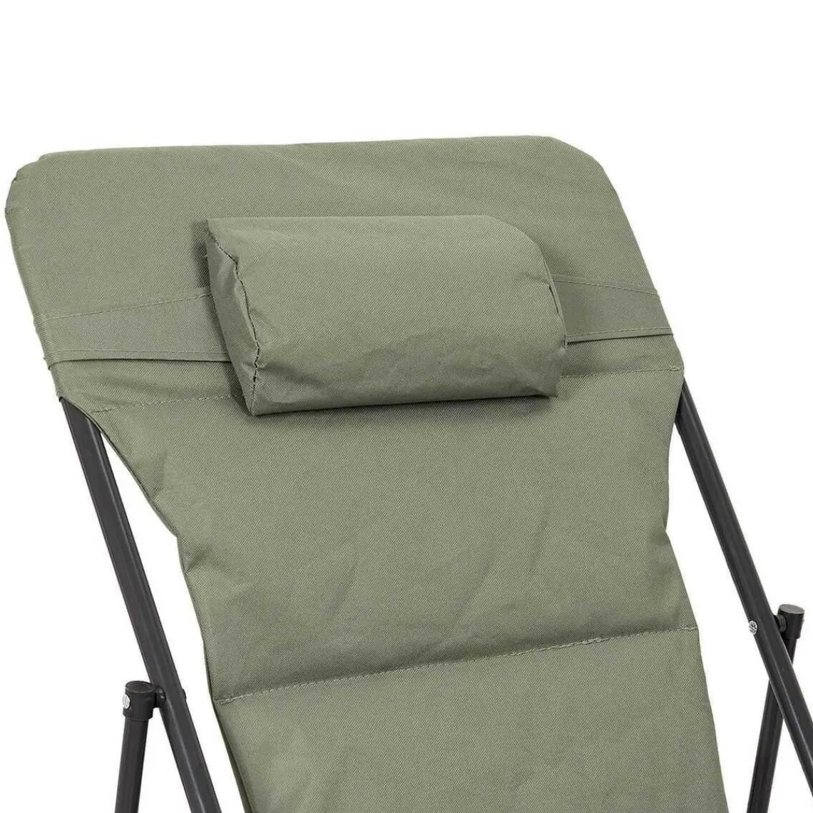 3S. x Home Transat Pliant en Métal vert kaki