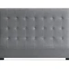 3S. x Home Tête de lit capitonnée 160 cm Velours Argent PACA Sale