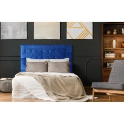 3S. x Home Tête de lit Luxor Velours Bleu Sale