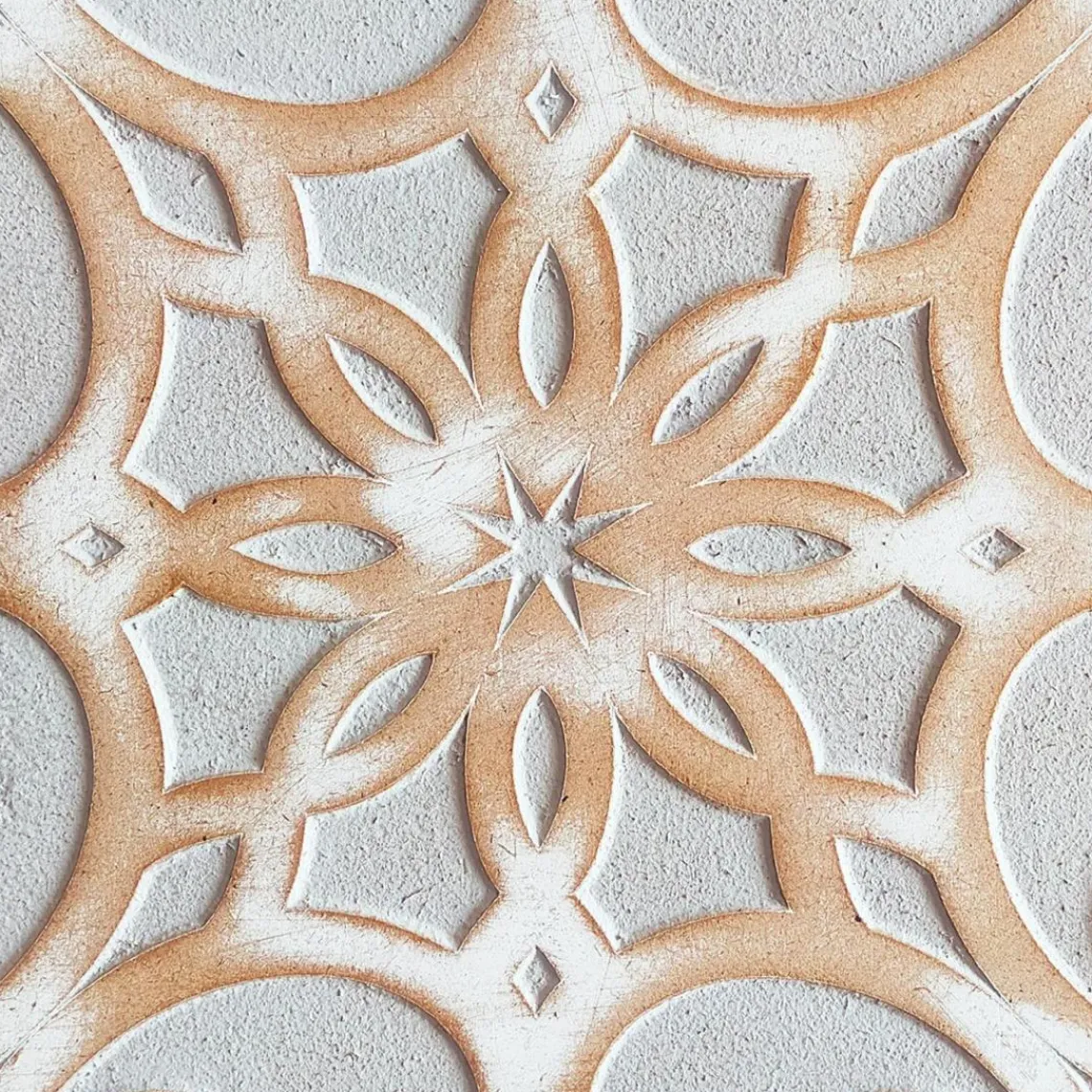 3S. x Home Tête de lit style oriental bois sculpté Linium Gris patiné Hot