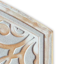 3S. x Home Tête de lit style oriental bois sculpté Linium Gris patiné Hot