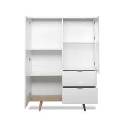 Calicosy Vaisselier avec 2 Portes et 2 Tiroirs COPENHAGUE Blanc Hot