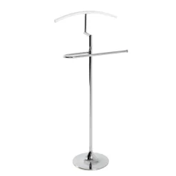 3S. x Home Valet Blanc avec cintre en bois massif laqué Best