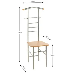 3S. x Home Valet de chambre avec assise en décor hêtre Sale